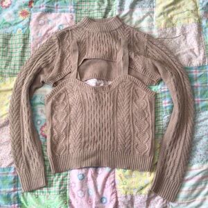 Almost Famous Beige Matching Sweater Set